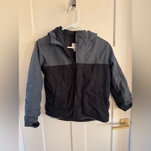 Kids Black and Gray Jacket lands end size 8